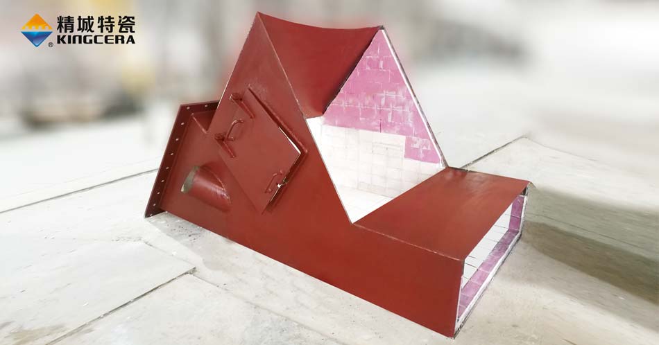 立磨進料溜槽_入磨溜槽耐磨襯板