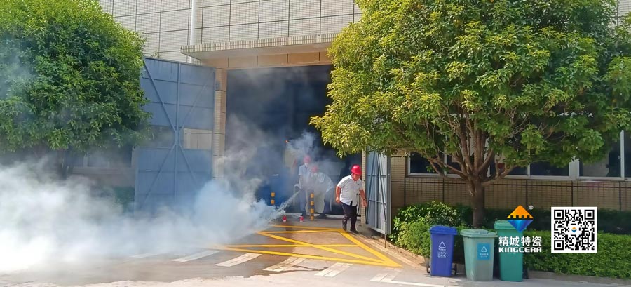 湖南精城特種陶瓷有限公司積極配合消防聯合演練，共筑安全生產防線